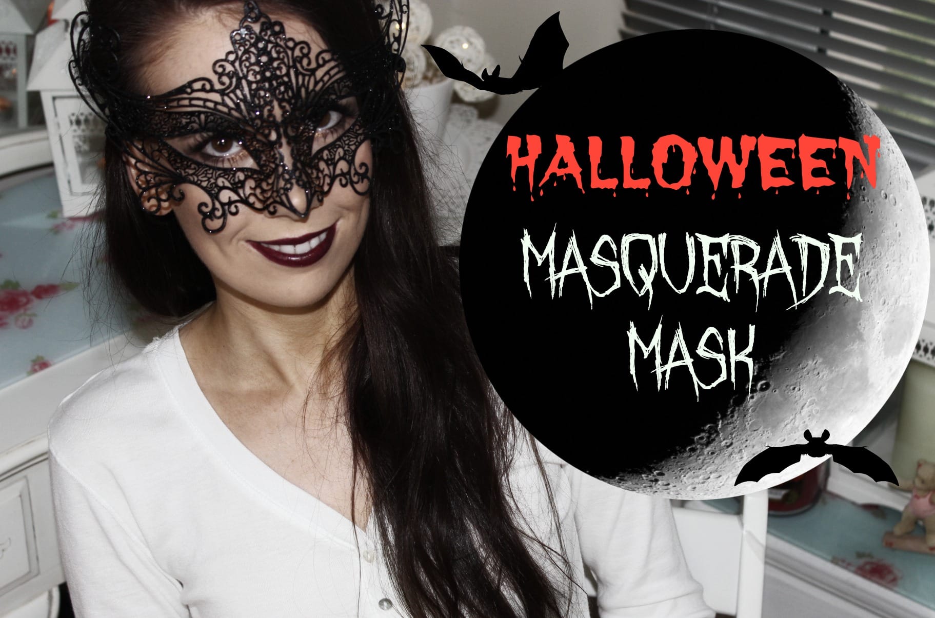 MASQUERADE MASK HALLOWEEN MAKEUP TUTORIAL - The Girl In The Tartan Scarf