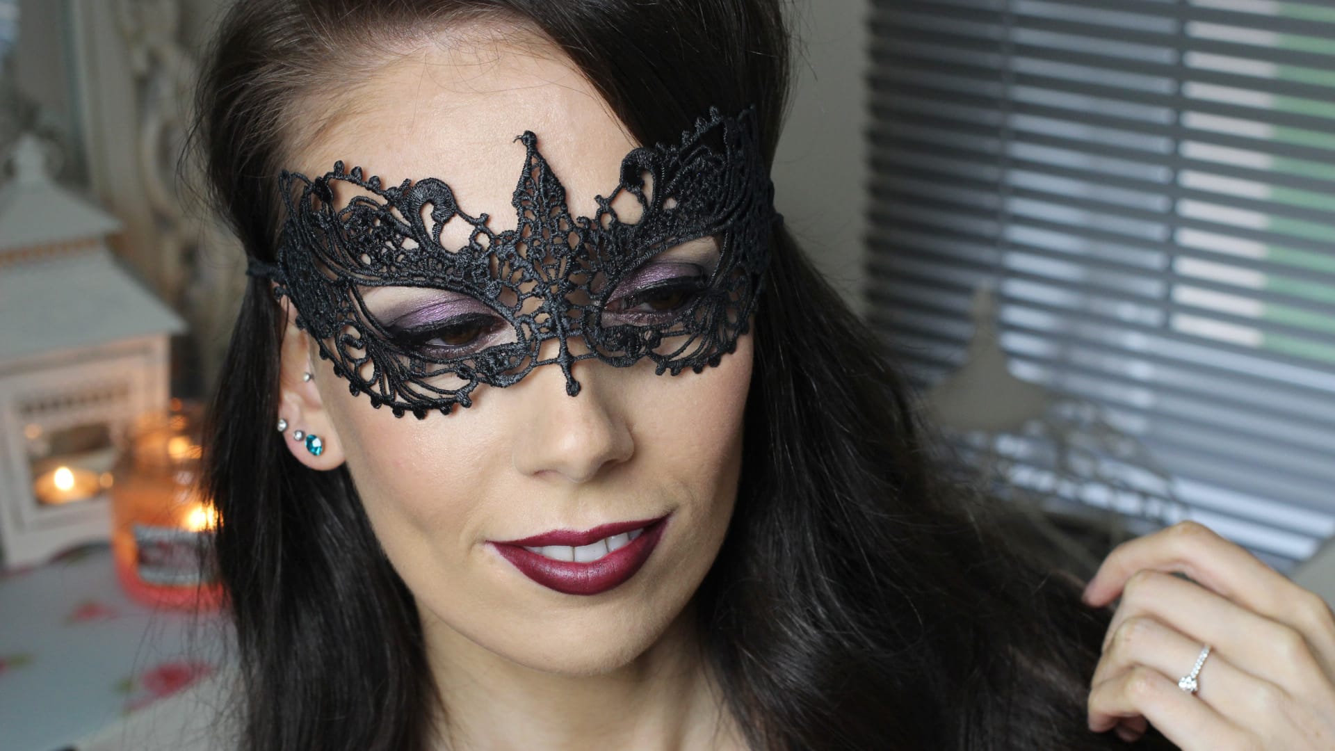 Masquerade mask makeup