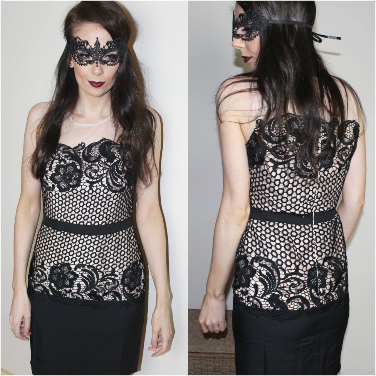 boohoo lace bodycon dress