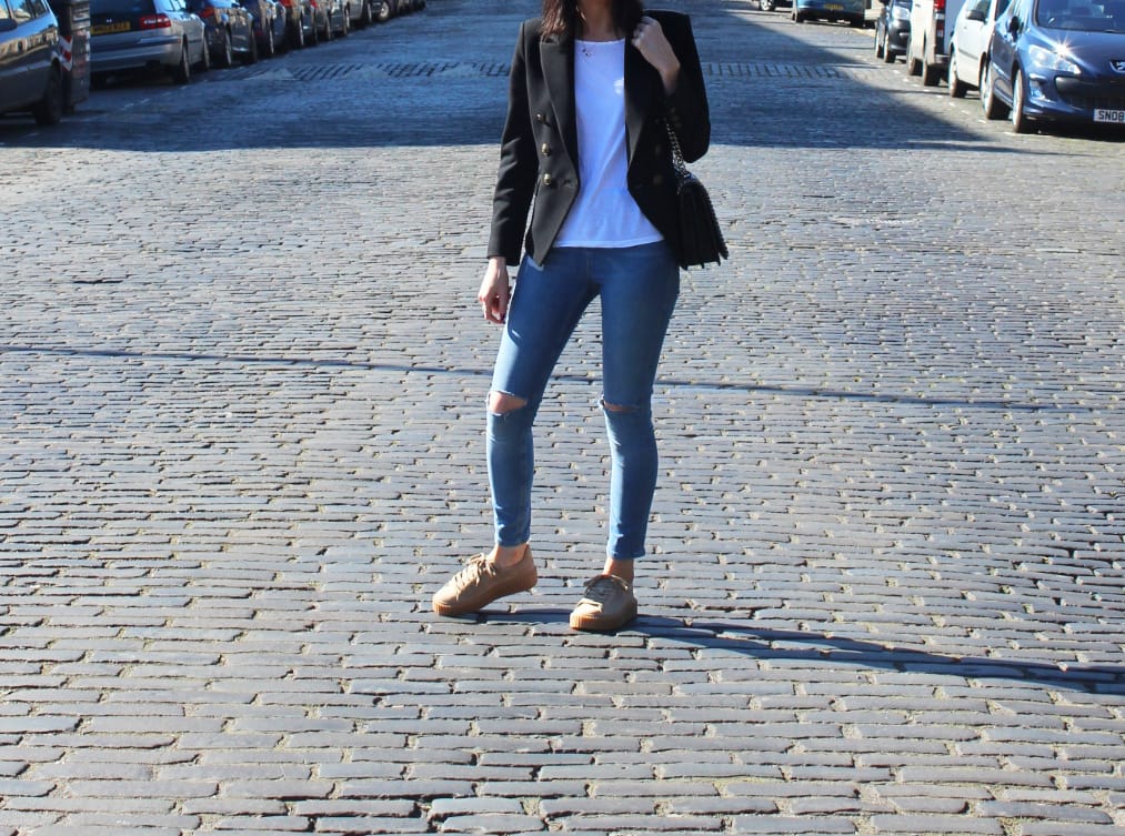 camel suede creepers