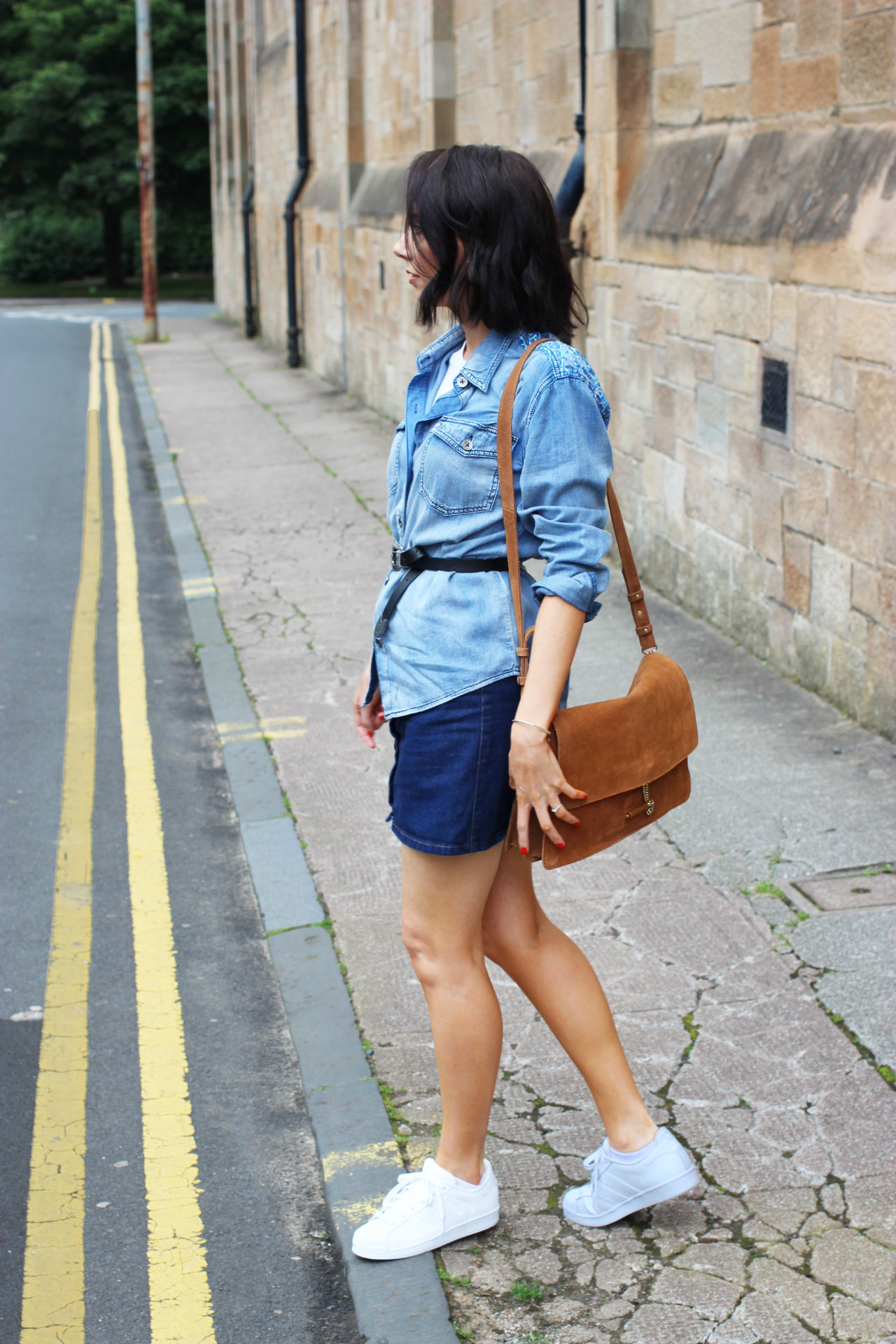 how to wear double denim