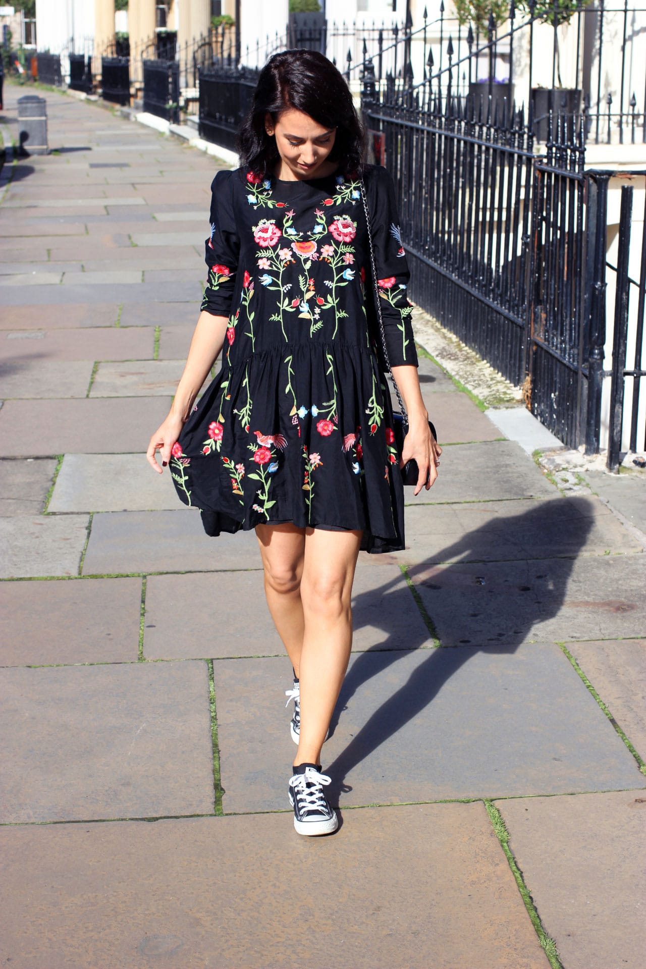 Zara Embroidered Swing Dress How I style it for Daytime and Evening