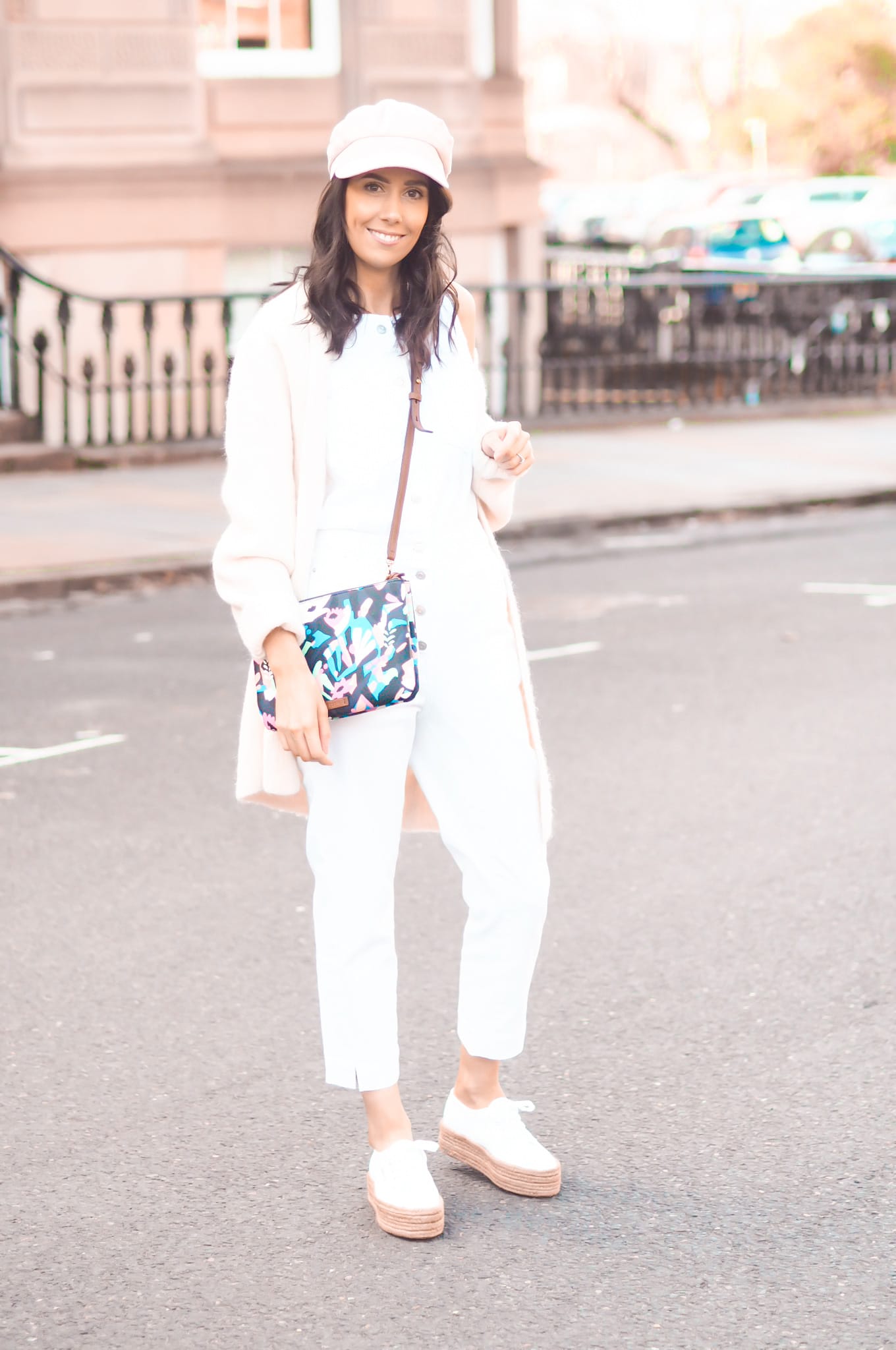 The Spring accessories you need 2018 | spring accessories to invest in | spring outfit inspiration | spring outfit ideas 2018 | white jumpsuit | white overalls | white dungarees | superga canvas platforms