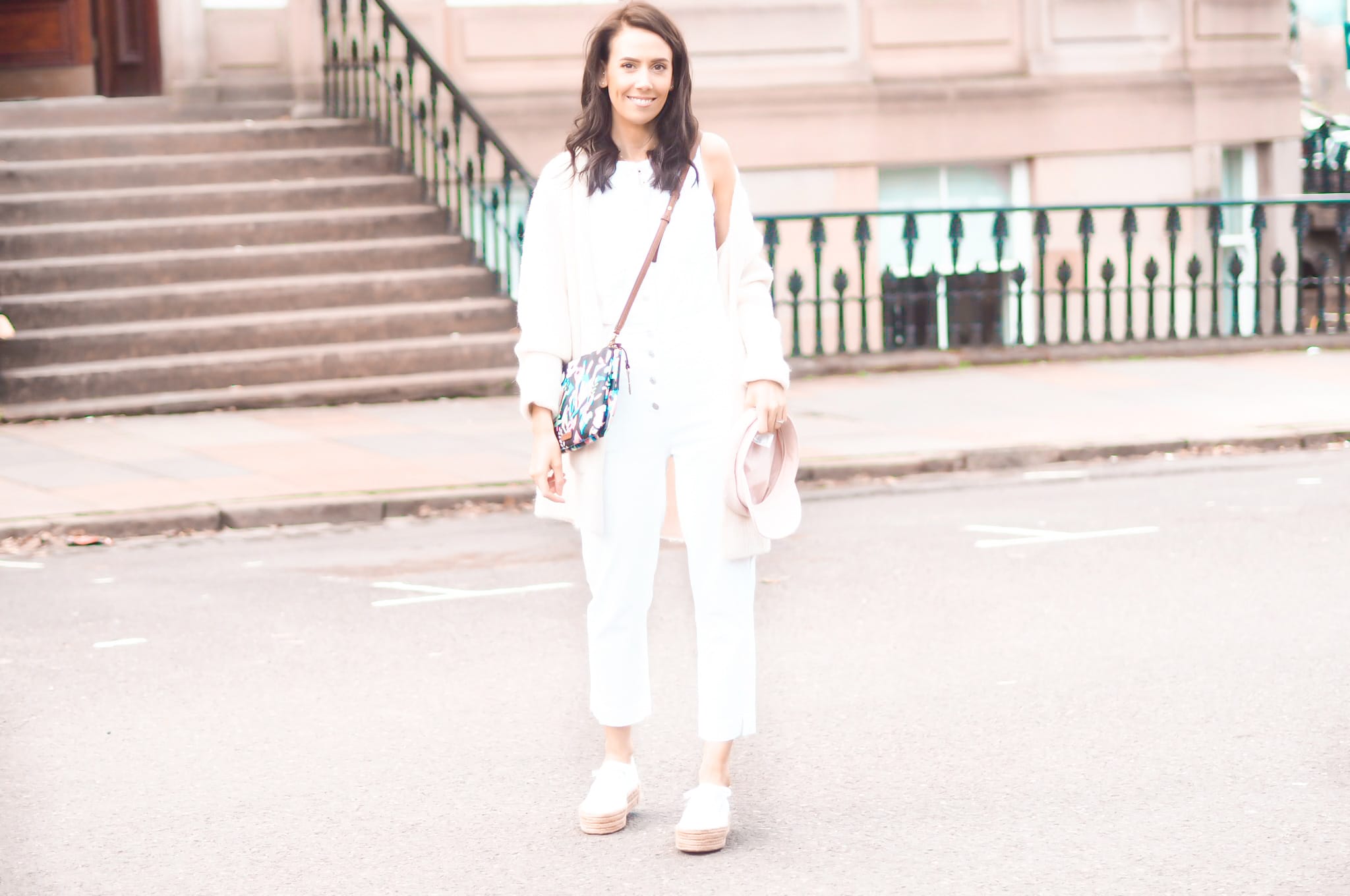 The Spring accessories you need 2018 | spring accessories to invest in | spring outfit inspiration | spring outfit ideas 2018 | white jumpsuit | white overalls | white dungarees | superga canvas platforms